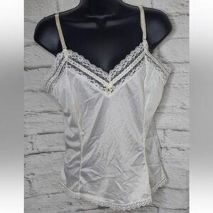 Melody White Lace Trim Camisole